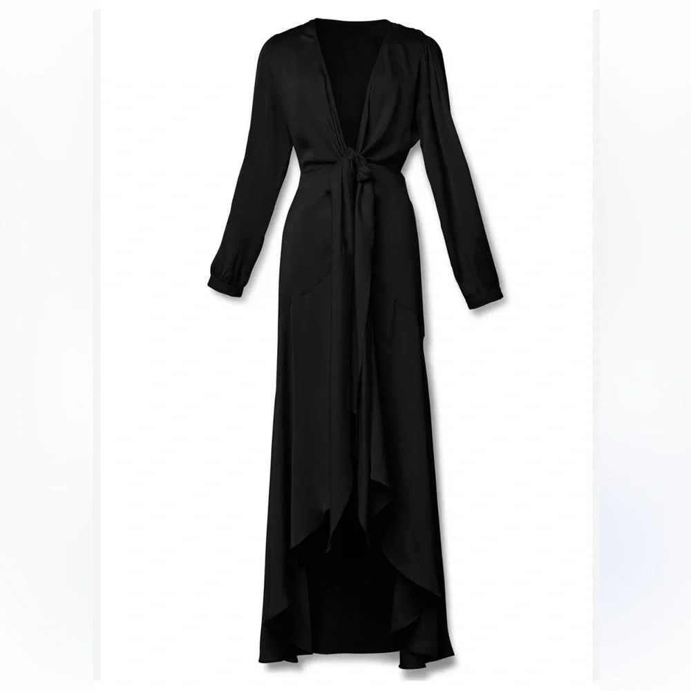 Free People Black Long Sleeve Kimono